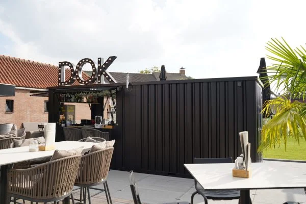 Conteneur Bar Démontable 62 mètres XL Noir RAL 9005-Neuf – Devis Gr...