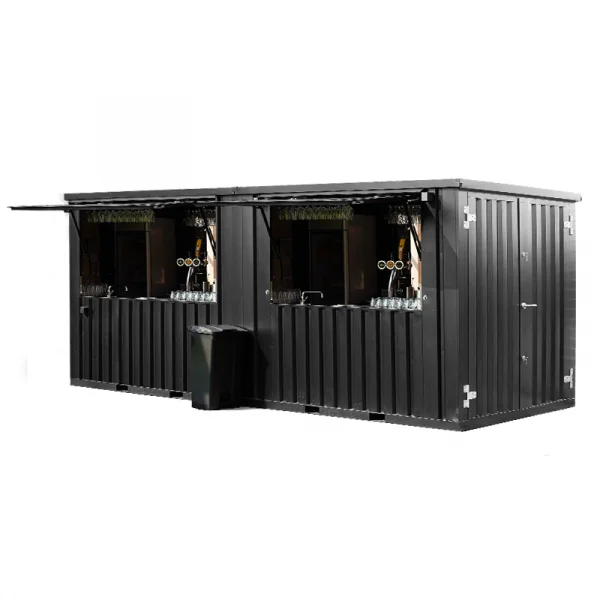 Conteneur Bar Démontable 62 mètres XL Noir RAL 9005-Neuf – Devis Gr...