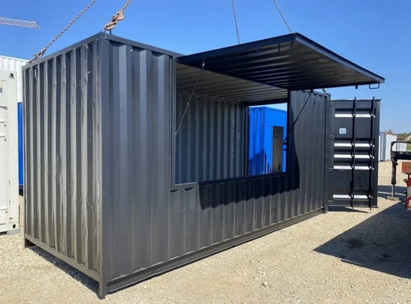 130d33_41bd35990c1a4b7b8d77f5c88818b288mv2.webp Conteneur Gastronomique 20 Pieds High Cube avec Trappe Ouverte Vers...