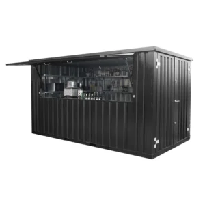 Conteneur Bar Démontable 42 mètres XL Noir RAL 9005-Neuf – Devis Gr...