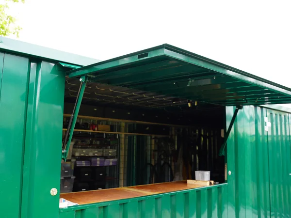 Conteneur Bar Démontable XL 32 m Vert RAL 6016-Neuf – Devis Gratuit