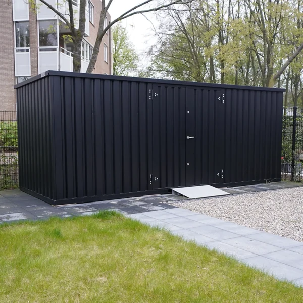 Conteneur de stockage 5 x 2 mètres – avec double porte grand coté-N...