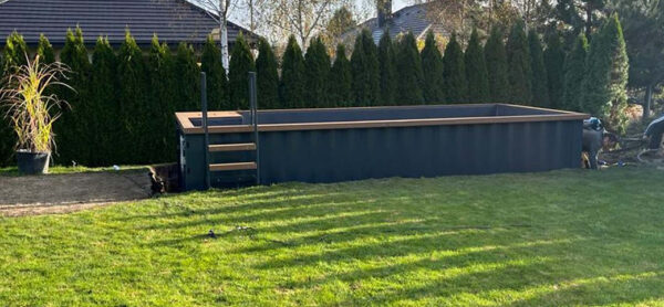 Piscine conteneur 62mx 25m prête à lemploi Forfait Confort-Neuf – D...