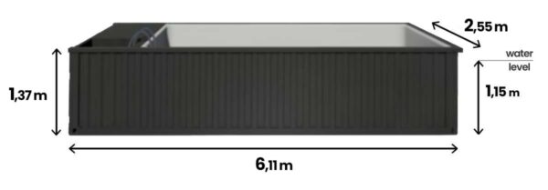 Piscine conteneur de 62 mx 25 m Jet Swim SportSpa-Neuf – Devis Gratuit