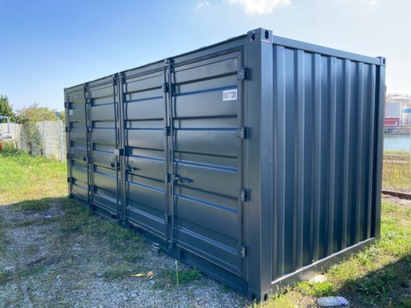 20-OPEN-SIDE-GRIS-3.jpg Container de stockage 20 pieds open side neuf – 7720 – Stockage Séc...