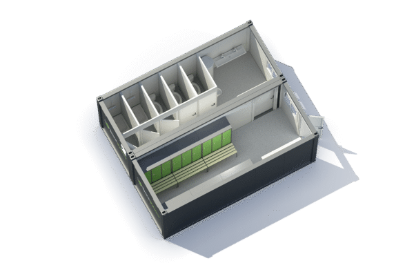 Bungalow vestiaire et sanitaire – Installation Rapide & Conforme