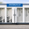 Fertig-Sanitärblock SS1 – 2 Toiletten 2 Waschbecken – Solution Hygi...