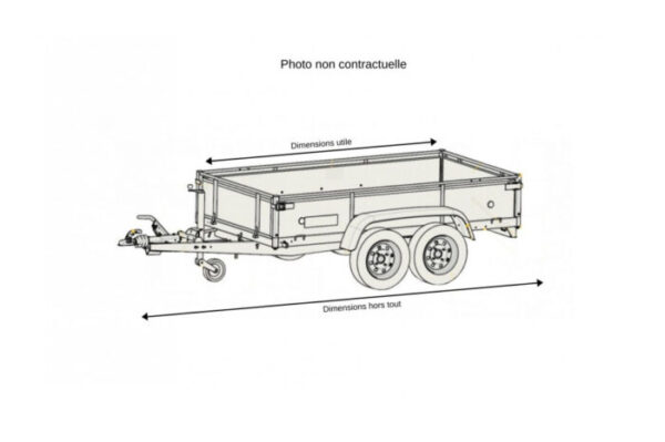 Remorque Nordika N262 – Capacité 210 kg – Livraison & Homologation