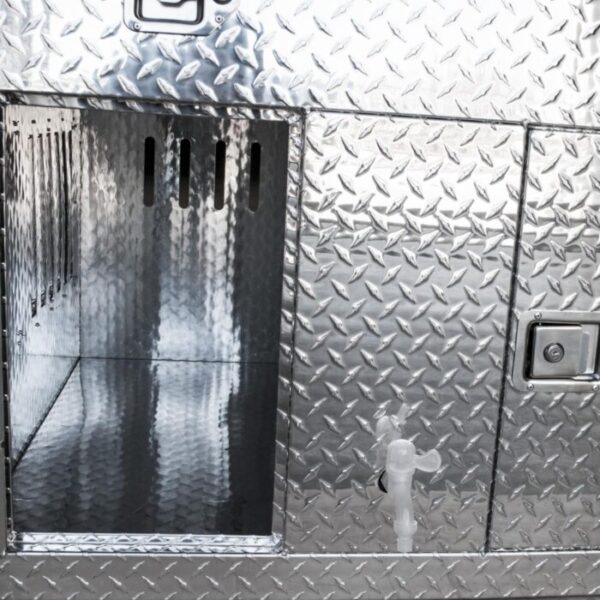 Coffre transport 2 chiens aluminium avec réservoir