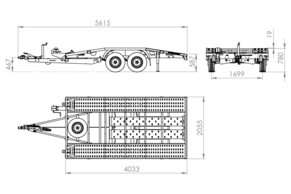 Remorque porte-voiture UNITRAILER TEMPO 4020 Chargement sécurisé – ...
