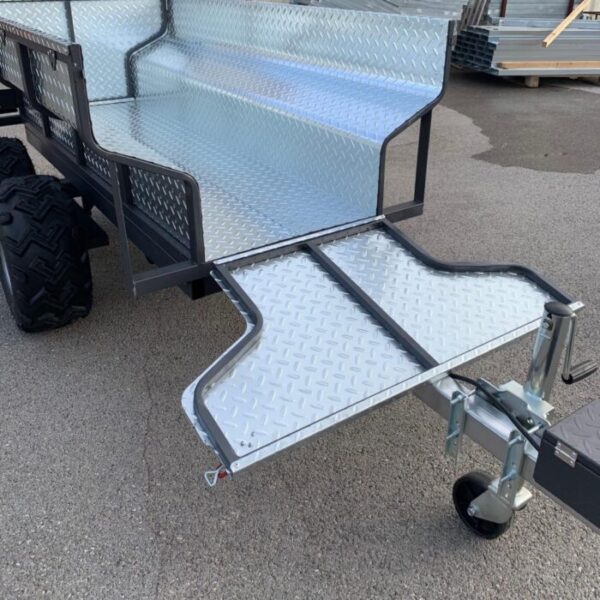 Remorque quad 2 essieux benne électro-hydraulique 1400 kg – Livrais...