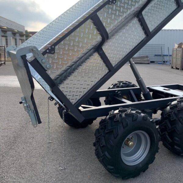 Remorque quad 2 essieux benne électro-hydraulique 1400 kg – Livrais...