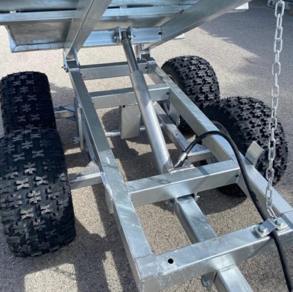 Remorque quad 2 essieux benne hydraulique 900 kg – Livraison & Homo...