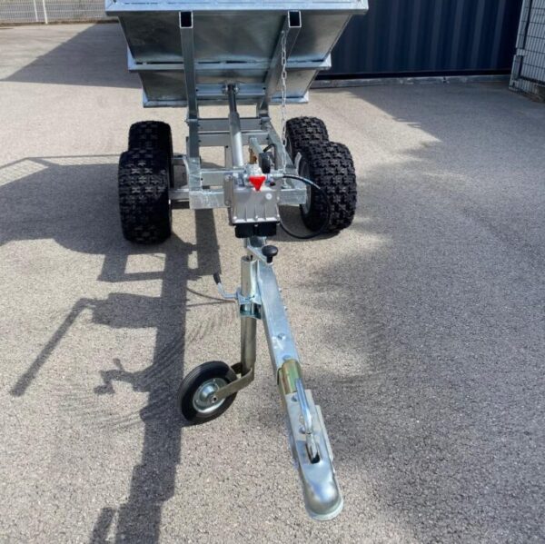 Remorque quad 2 essieux benne hydraulique 900 kg – Livraison & Homo...