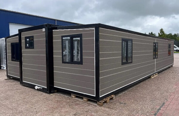 Conteneur Tiny House XXL Chalet de luxe pliable – 40 pieds 12 mètre...