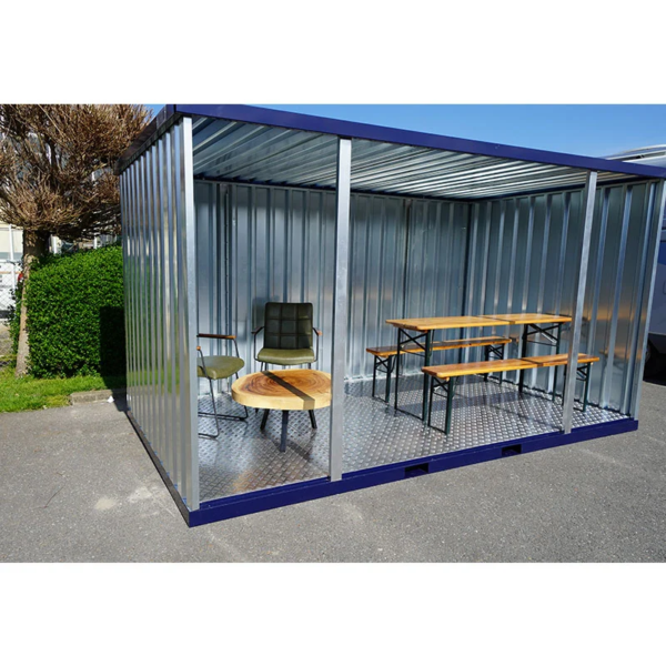 Abri de Jardin 4 x 2 mètres ouvert sur le côté long 16ft RAL5011-Ne...