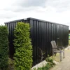 Conteneur démontable noir 6 x 2 mètres – avec double porte sur le c...
