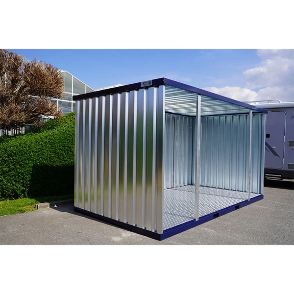 Abri de Jardin 4 x 2 mètres ouvert sur le côté long 16ft RAL5011-Ne...