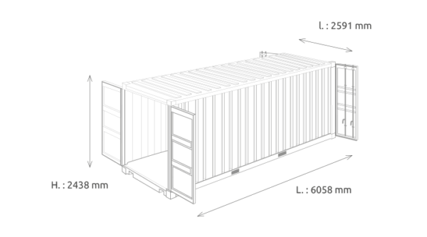20-Fuß-Doppel-Lagercontainer – Prix & Disponibilité
